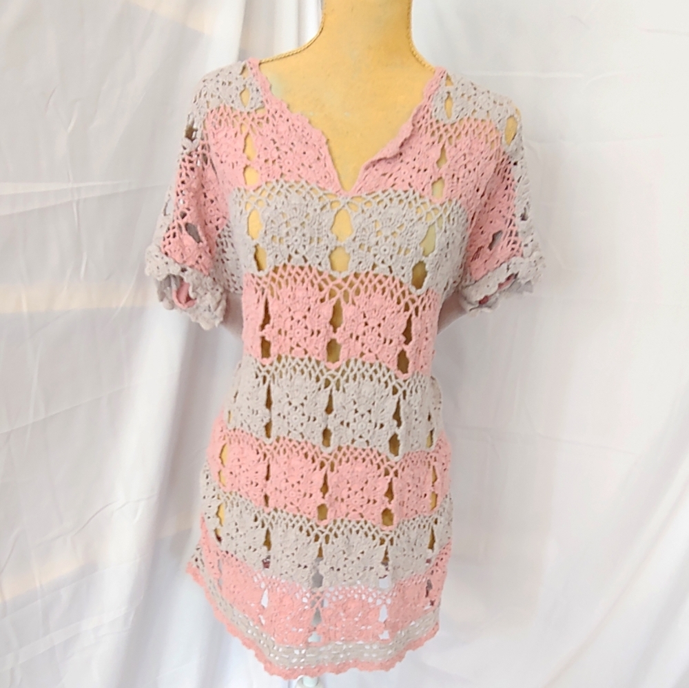 Free People silk/linen lace tunic